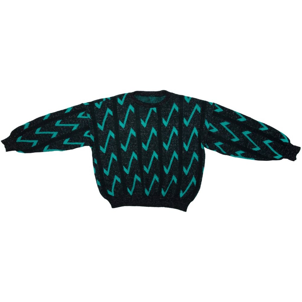 Sundazed (Germany) 80s Heathered Zigzag Jacquard Jumper